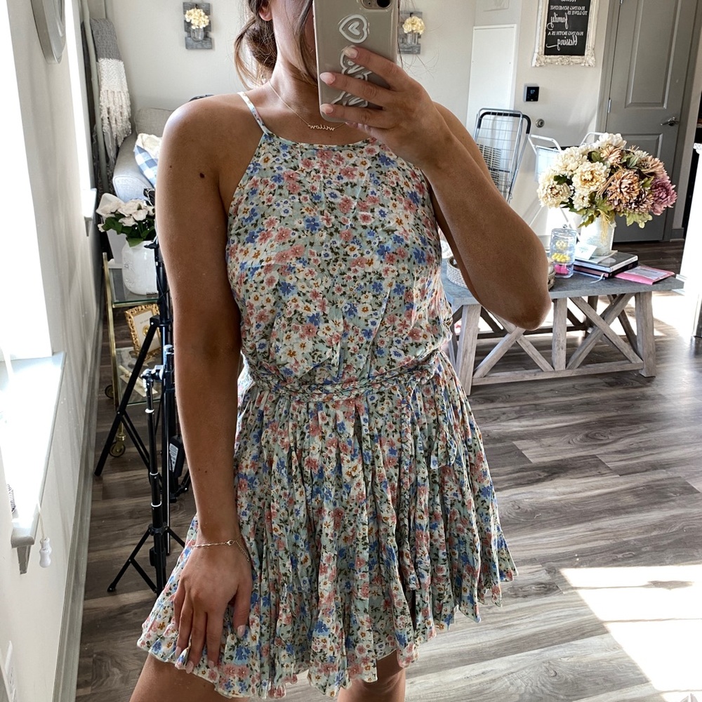 Size small floral red dress mini dress
